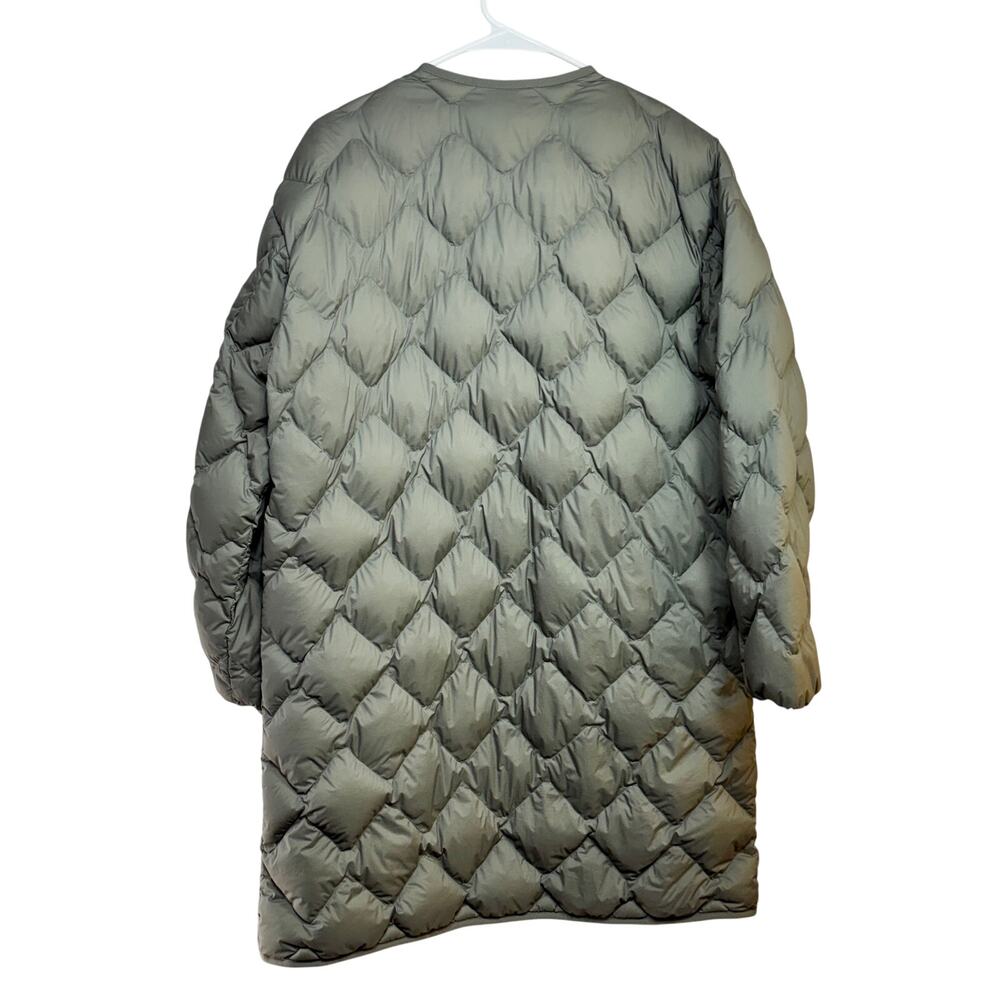 Uniqlo Ultra Light Down Relaxed Coat Womens Large Olive Packable Light Weight - Picture 2 of 5